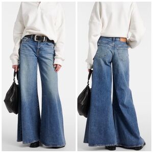 7 FOR ALL MANKIND Women’s Size 30 Medium Wash Willow Palazzo Wide-Leg Jeans